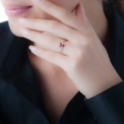 Best Histoire d'Or Bague Angie Or Rose Quartz Et Diamant