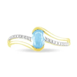 Clearance Histoire d'Or Bague Anja Or Jaune Topaze Et Diamant