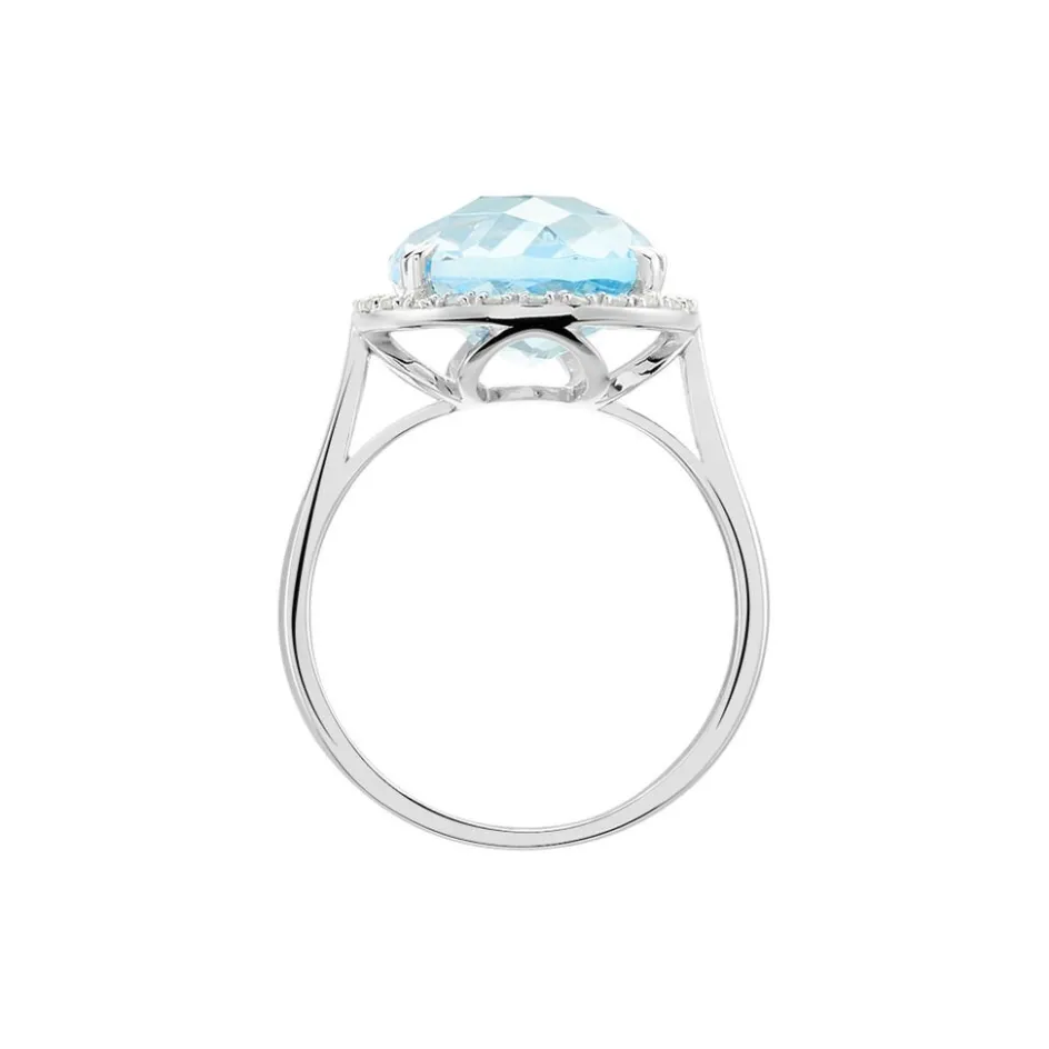 Histoire d'Or Bague Anna Or Blanc Topaze Et Oxyde De Zirconium* Bagues|Bagues Avec Pierre