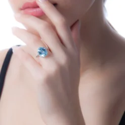 Best Histoire d'Or Bague Anna Or Blanc Topaze Et Diamant