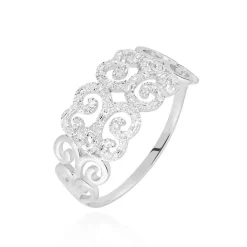 Sale Histoire d'Or Bague Arabesque Or Blanc Diamant