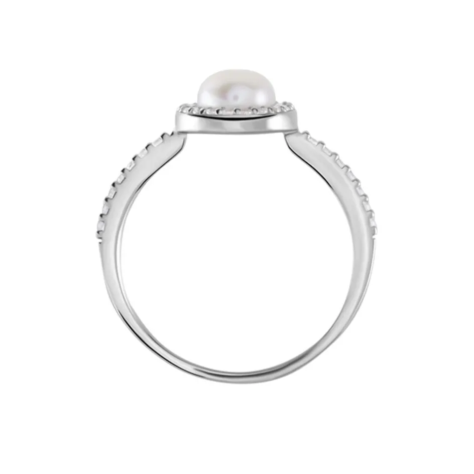Sale Histoire d'Or Bague Argent Blanc Suada Perle De Culture Oxyde De Zirconium
