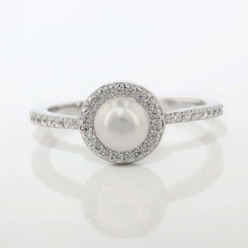 Sale Histoire d'Or Bague Argent Blanc Suada Perle De Culture Oxyde De Zirconium