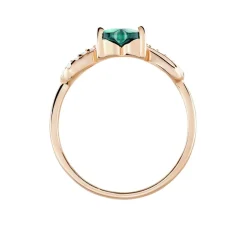 Discount Histoire d'Or Bague Argent Rose Atieno Oxyde De Zirconium argent rose oxyde vert