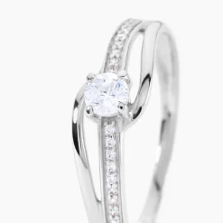 Clearance Histoire d'Or Bague Armelle De Zirconium or blanc oxyde