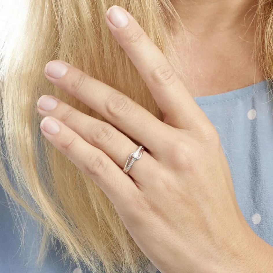Clearance Histoire d'Or Bague Armelle De Zirconium or blanc oxyde