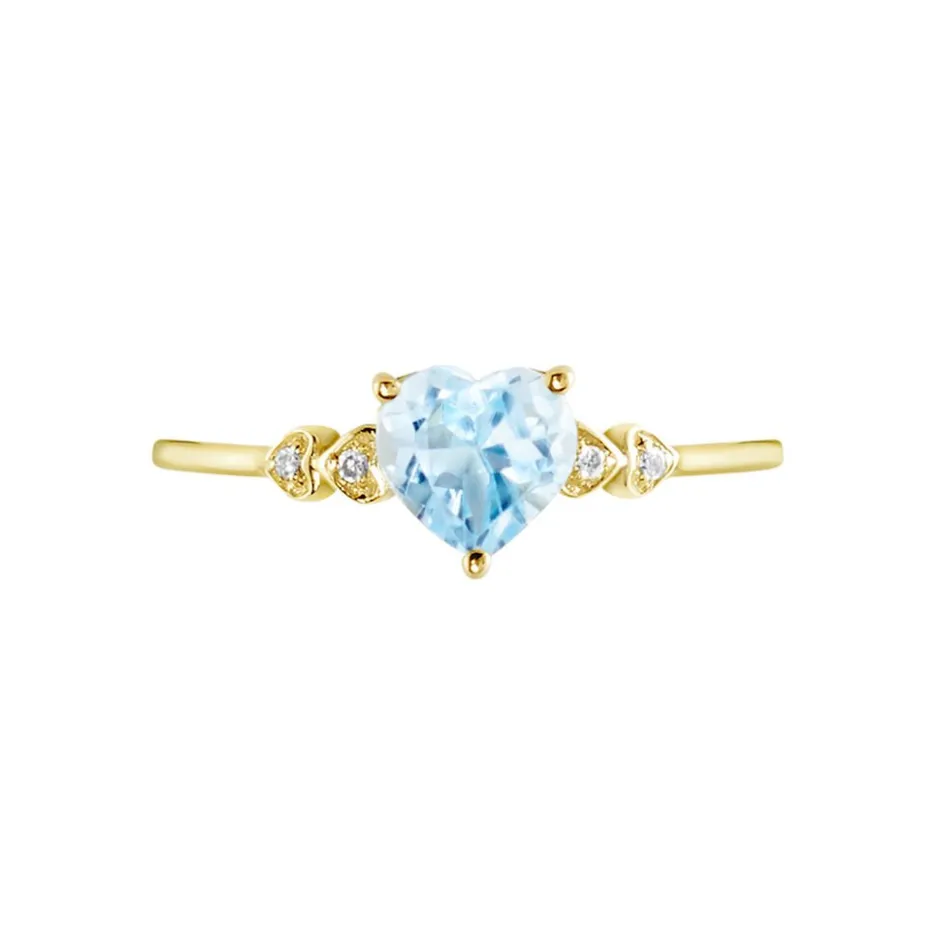 Clearance Histoire d'Or Bague Ashvin Or Jaune Topaze Et Oxyde
