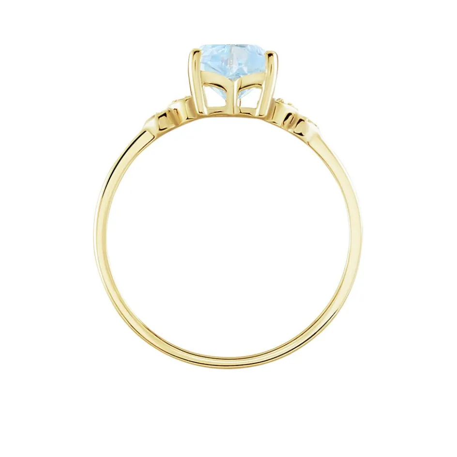 Clearance Histoire d'Or Bague Ashvin Or Jaune Topaze Et Oxyde