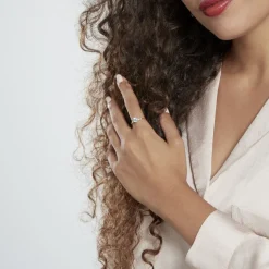 Clearance Histoire d'Or Bague Ashvin Or Jaune Topaze Et Oxyde