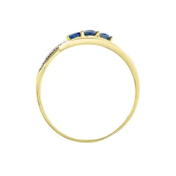 Outlet Histoire d'Or Bague Aurora Or Bicolore Saphir Et Diamant