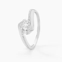Clearance Histoire d'Or Bague Barbara Or Blanc Diamant