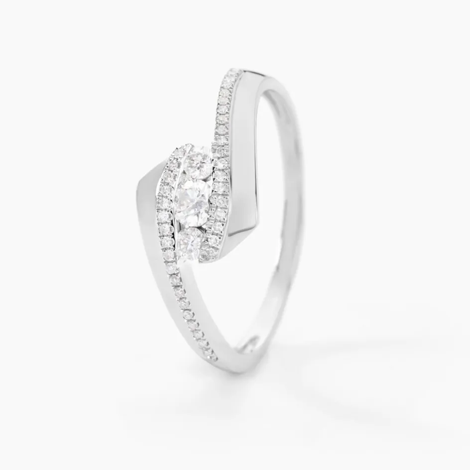 Clearance Histoire d'Or Bague Barbara Or Blanc Diamant