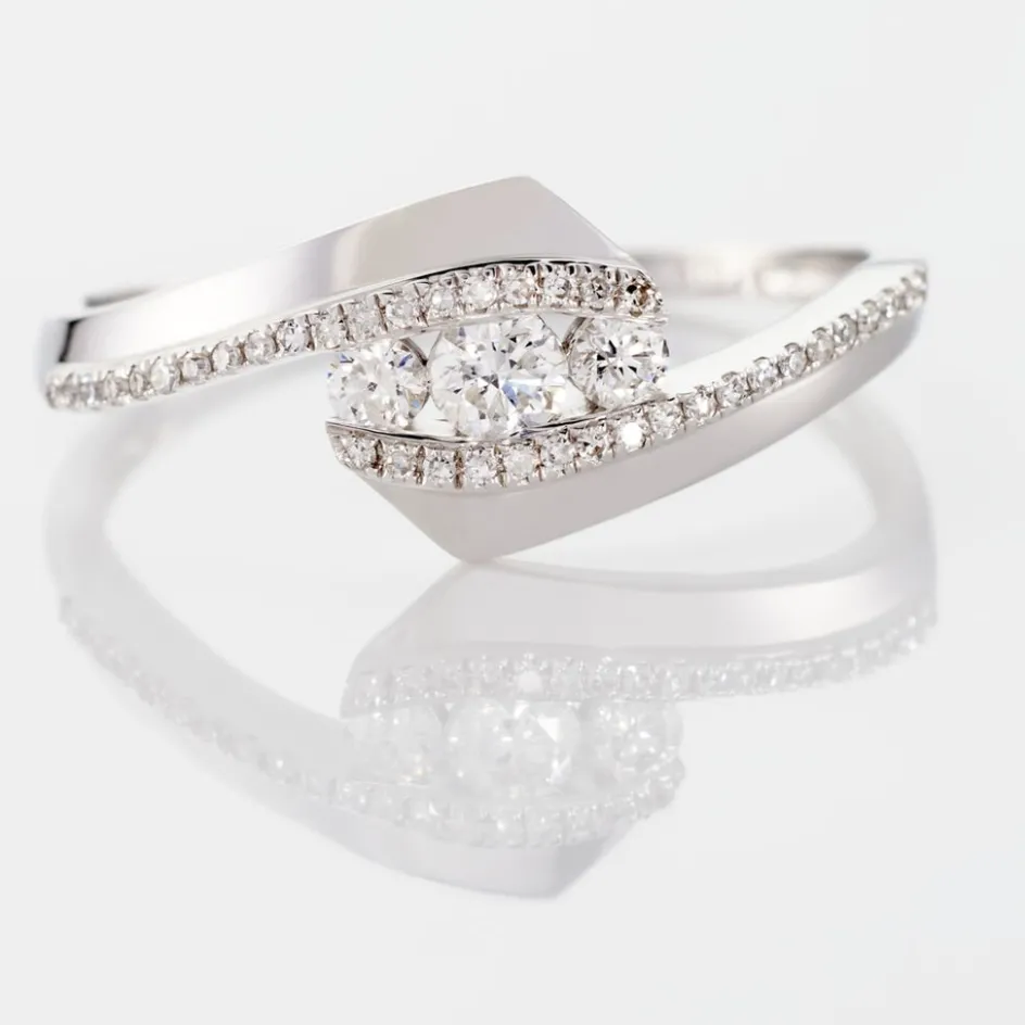 Clearance Histoire d'Or Bague Barbara Or Blanc Diamant