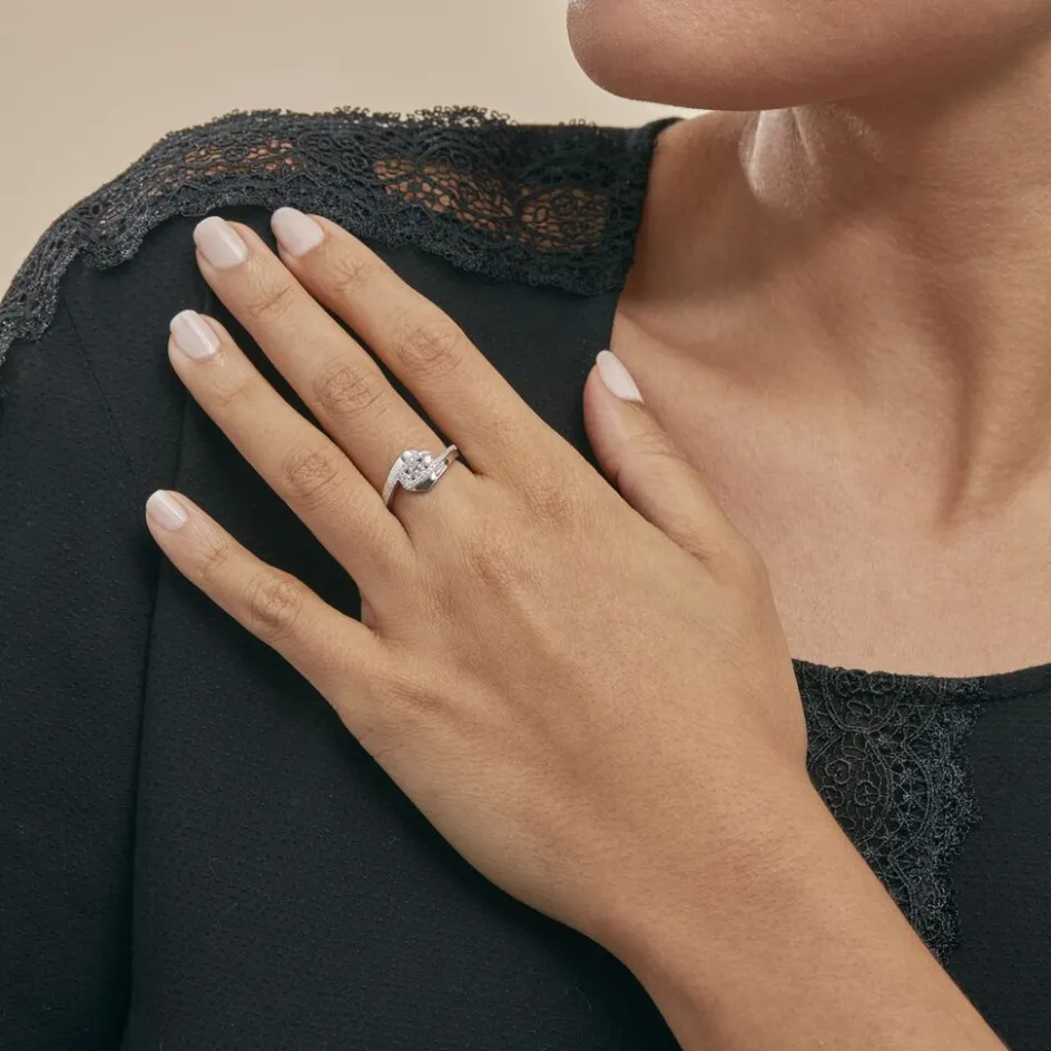 Clearance Histoire d'Or Bague Barbara Or Blanc Diamant