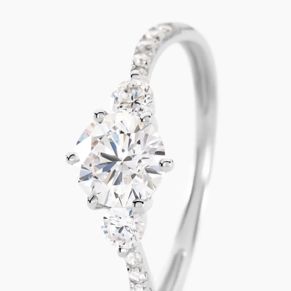 Outlet Histoire d'Or Bague Berata Or Blanc Oxyde De Zirconium