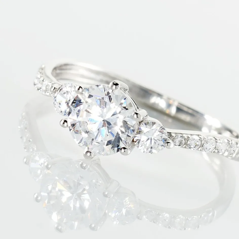 Outlet Histoire d'Or Bague Berata Or Blanc Oxyde De Zirconium