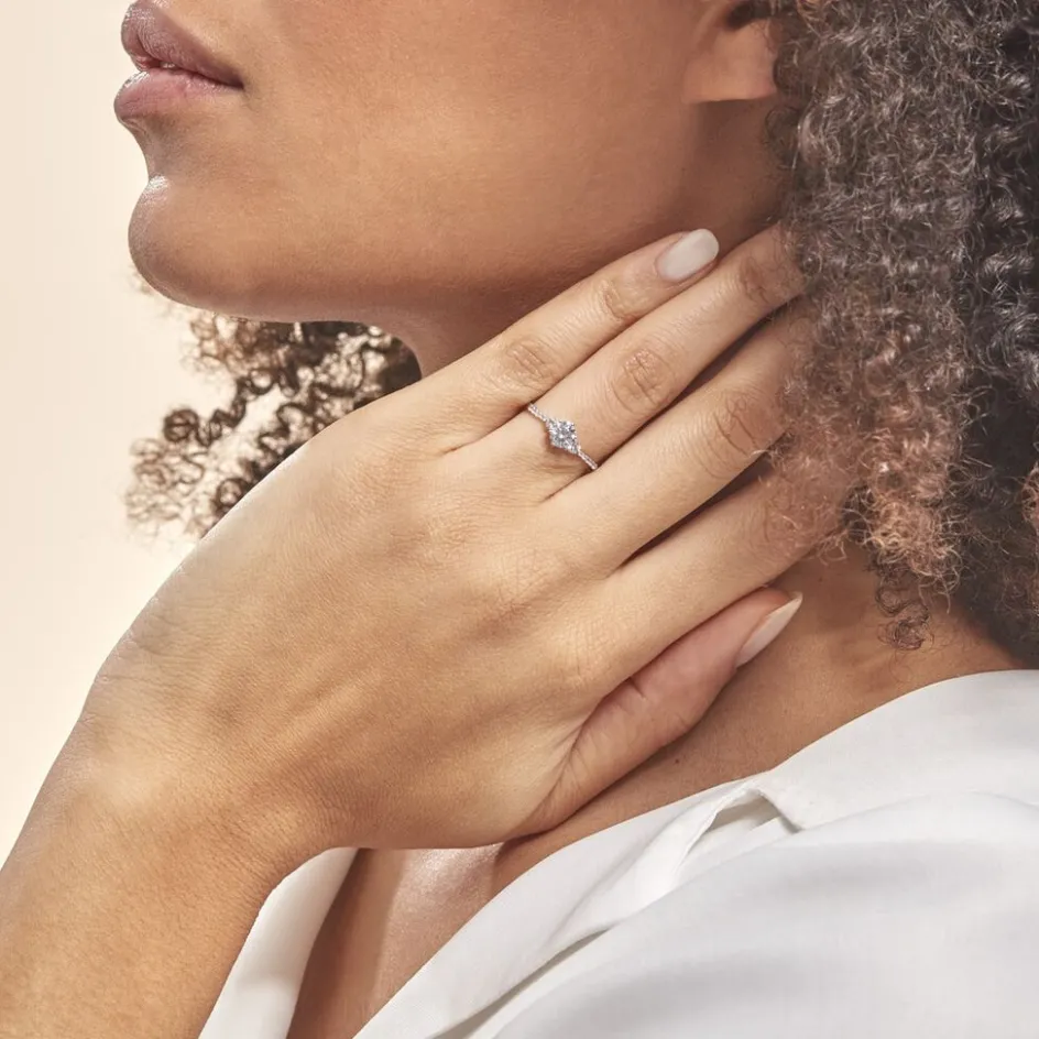 Outlet Histoire d'Or Bague Berata Or Blanc Oxyde De Zirconium