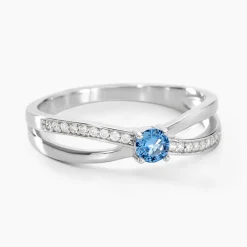 Sale Histoire d'Or Bague Bertheline Argent Blanc Oxyde De Zirconium argent blanc oxyde bleu