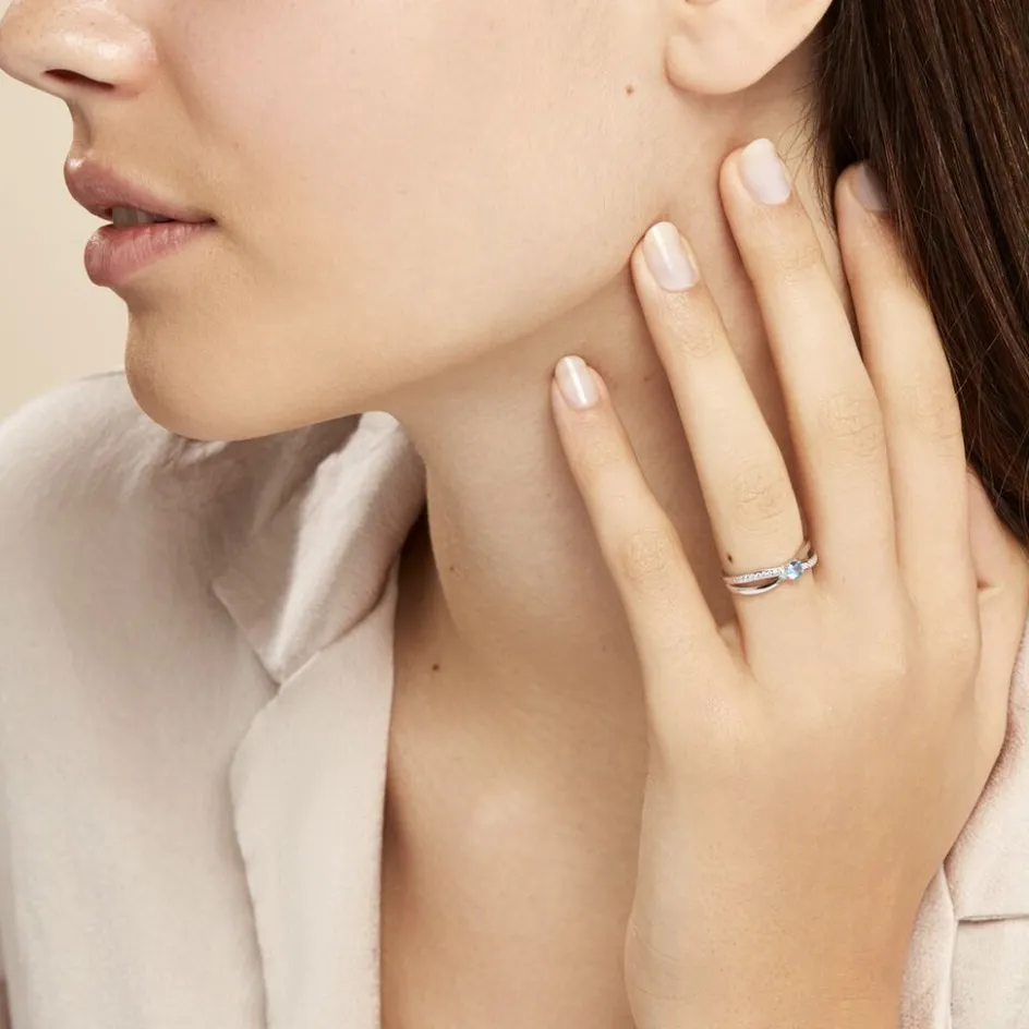 Sale Histoire d'Or Bague Bertheline Argent Blanc Oxyde De Zirconium argent blanc oxyde bleu