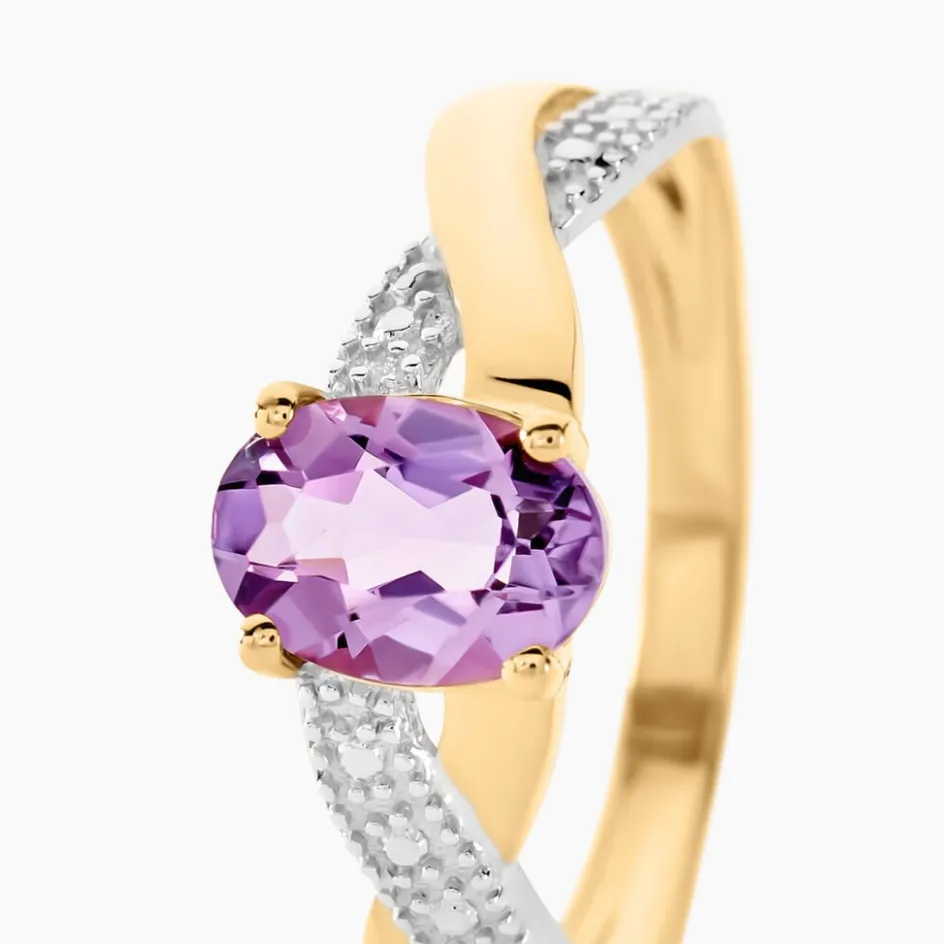 Clearance Histoire d'Or Bague Candice Or Jaune Amethyste or jaune amethyste violette