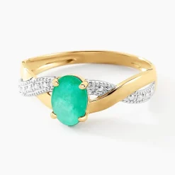 Histoire d'Or Bague Candice Or Jaune Emeraude* Bagues|Bagues Avec Pierre