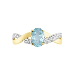 Sale Histoire d'Or Bague Candice Or Jaune Topaze or jaune topaze bleu sky