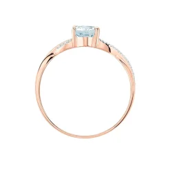 Clearance Histoire d'Or Bague Candice Or Rose Aigue Marine