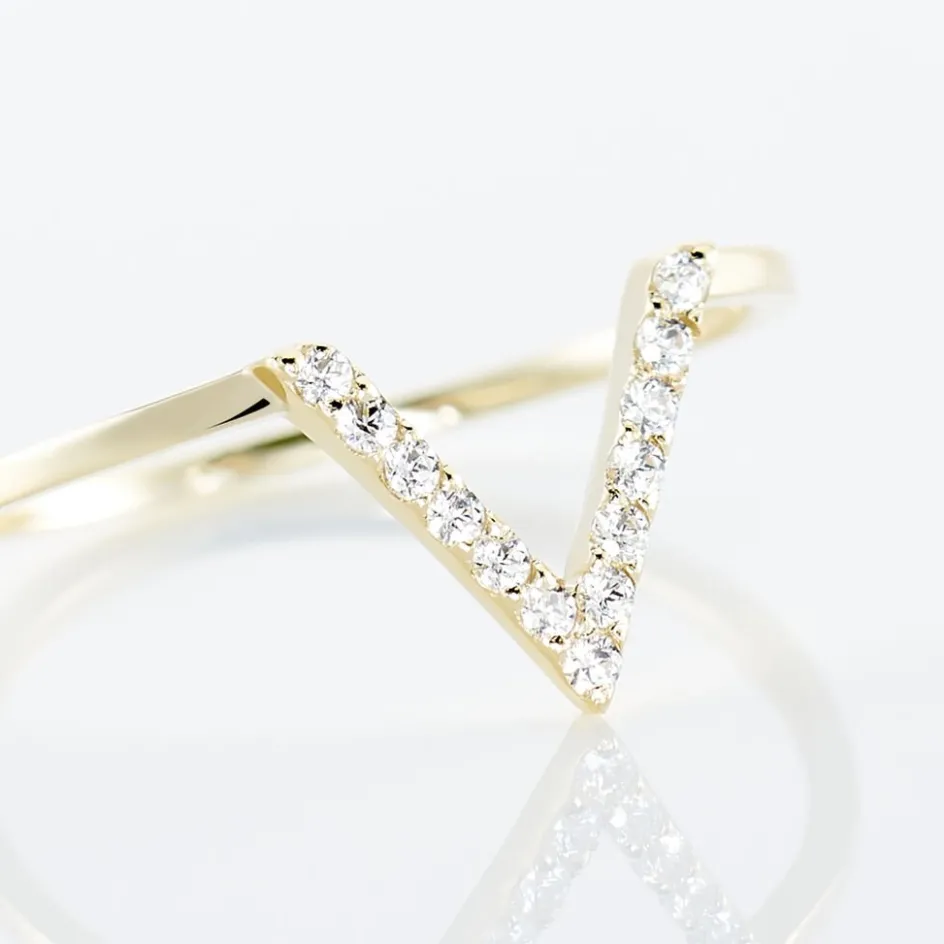 Outlet Histoire d'Or Bague Celene Or Jaune Oxyde De Zirconium