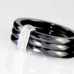 Best Histoire d'Or Bague Ceramik Design Argent Blanc Oxyde De Zirconium Et Céramique