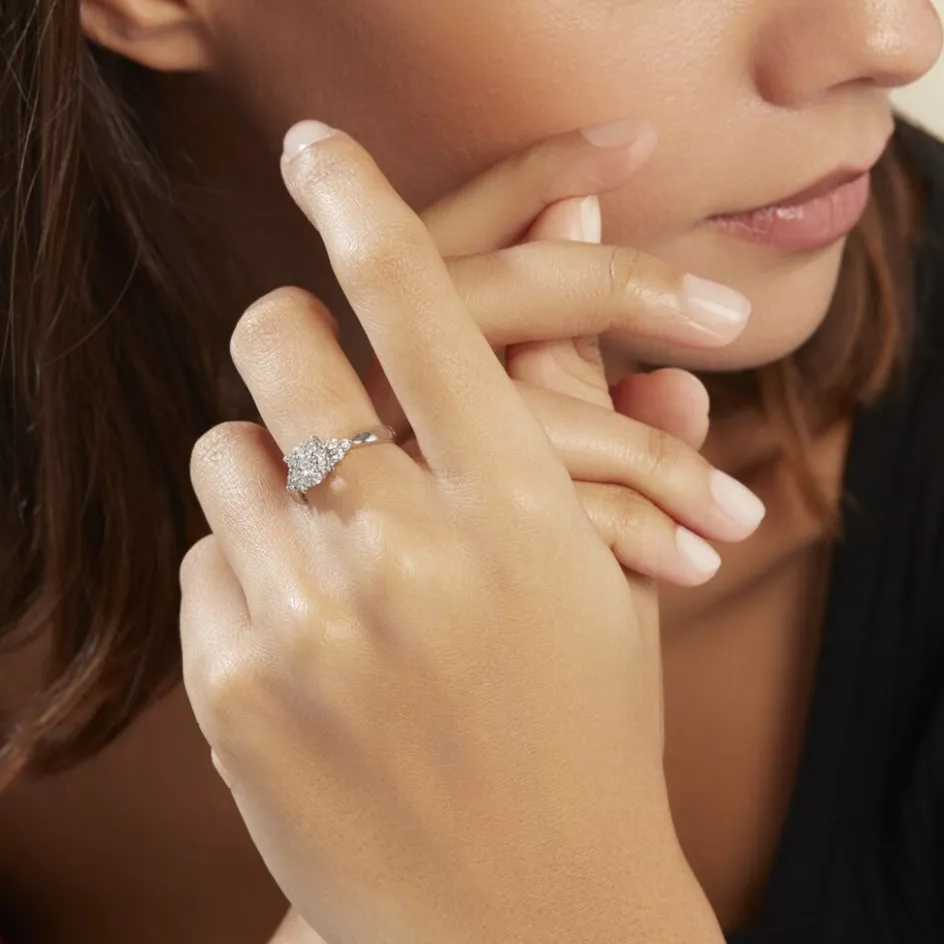 Best Histoire d'Or Bague Cierra Platine Blanc Diamant