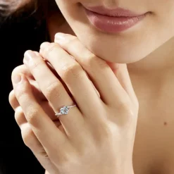 Histoire d'Or Bague Clothilde Or Blanc Topaze Et Oxyde De Zirconium* Bagues|Bagues Avec Pierre