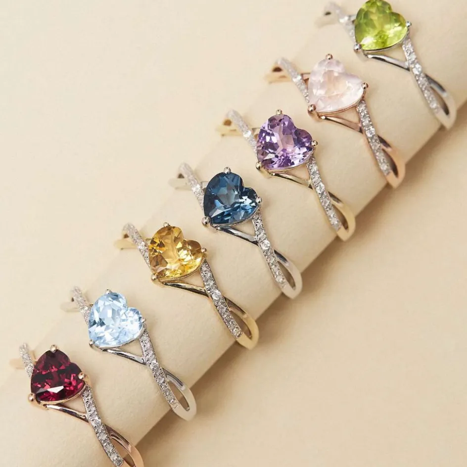 New Histoire d'Or Bague Clothilde Or Blanc Peridot Et Oxyde or blanc péridot vert