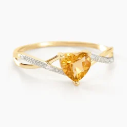 Best Histoire d'Or Bague Clothilde Or Jaune Citrine Et Oxyde or jaune citrine jaune