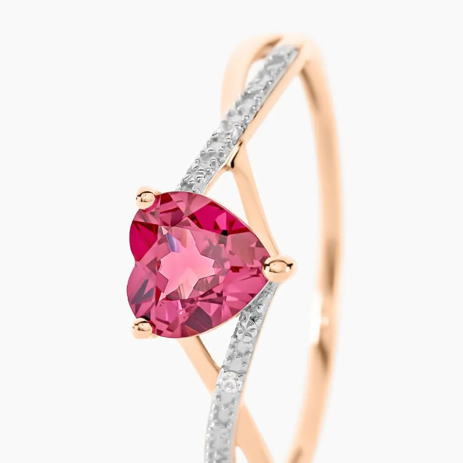 Histoire d'Or Bague Clothilde Or Rose Rhodolite Et Oxyde* Bagues|Bagues Avec Pierre
