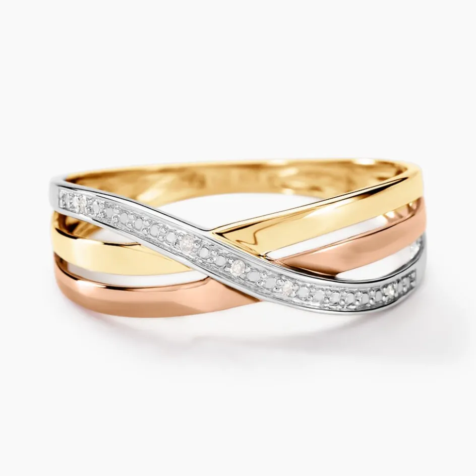 Sale Histoire d'Or Bague Cramitia Or Tricolore Diamant