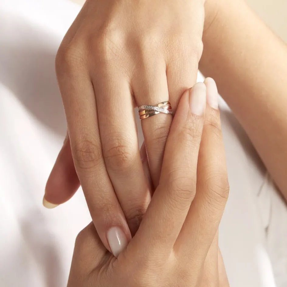 Sale Histoire d'Or Bague Cramitia Or Tricolore Diamant