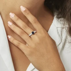 New Histoire d'Or Bague Crista Et Diamant or blanc saphir