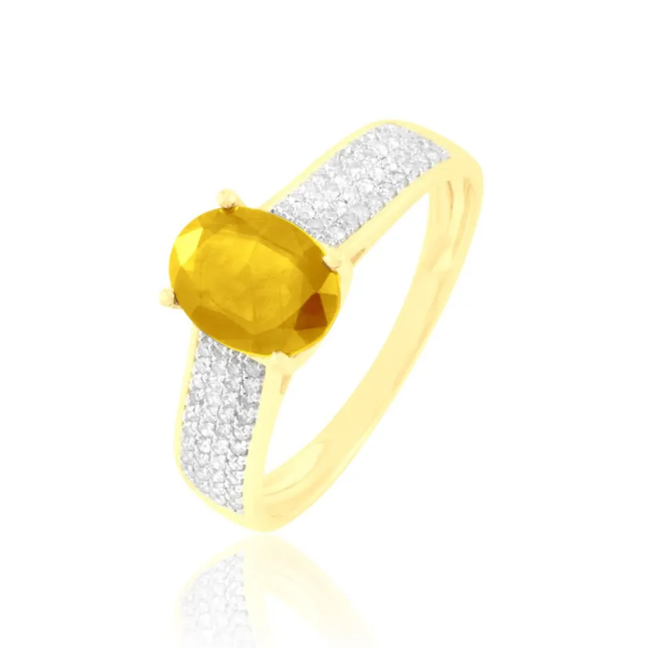 Histoire d'Or Bague Crista Or Jaune Citrine Et Diamant* Bagues|Bagues Avec Pierre