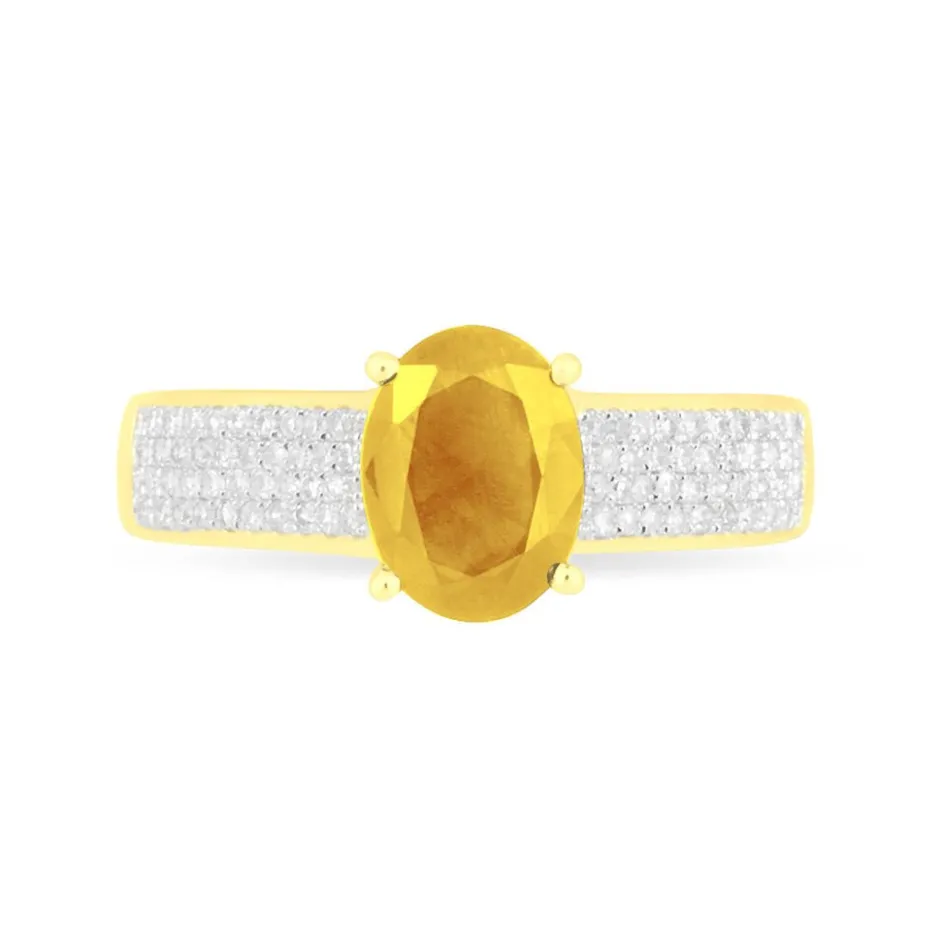 Histoire d'Or Bague Crista Or Jaune Citrine Et Diamant* Bagues|Bagues Avec Pierre