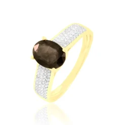 Histoire d'Or Bague Crista Or Jaune Quartz Et Diamant* Bagues|Bagues Avec Pierre