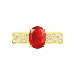 Discount Histoire d'Or Bague Crista Et Diamant or jaune rubis