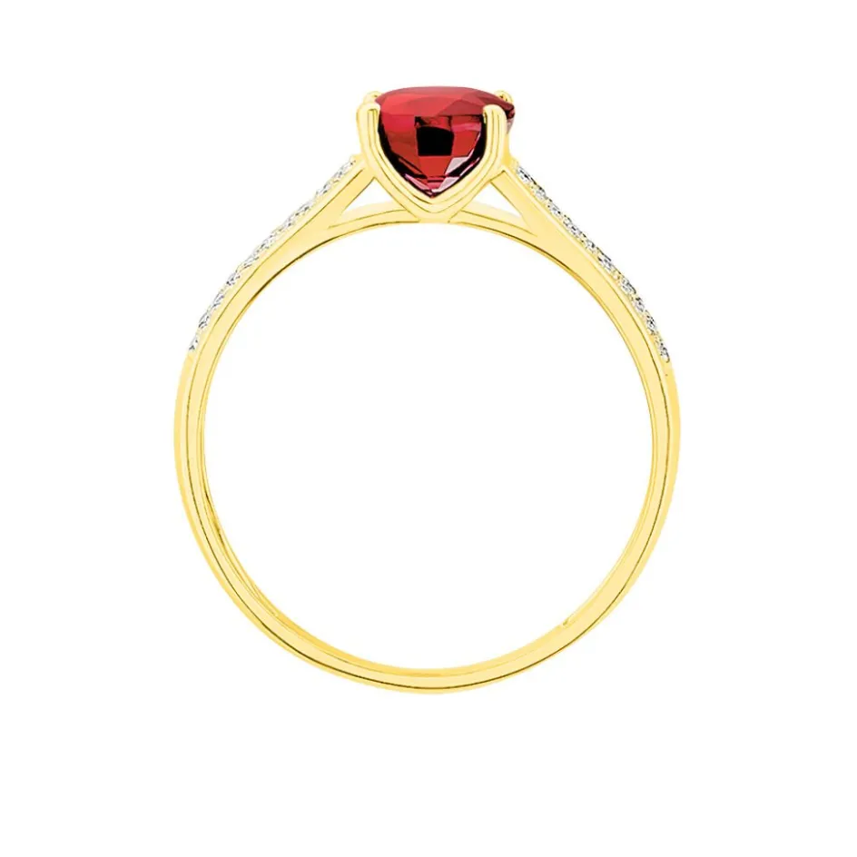Discount Histoire d'Or Bague Crista Et Diamant or jaune rubis