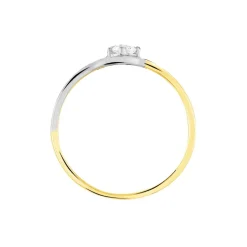 Outlet Histoire d'Or Bague Croise Or Bicolore Oxyde De Zirconium