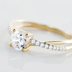 Sale Histoire d'Or Bague Dana De Zirconium or jaune oxyde