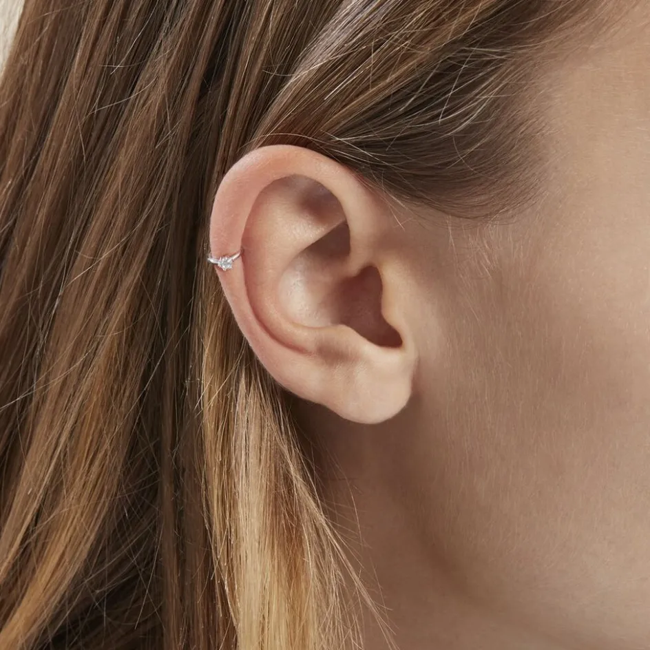 Outlet Histoire d'Or Bague D'hélix Unitaire Anass Argent Blanc Oxyde De Zirconium