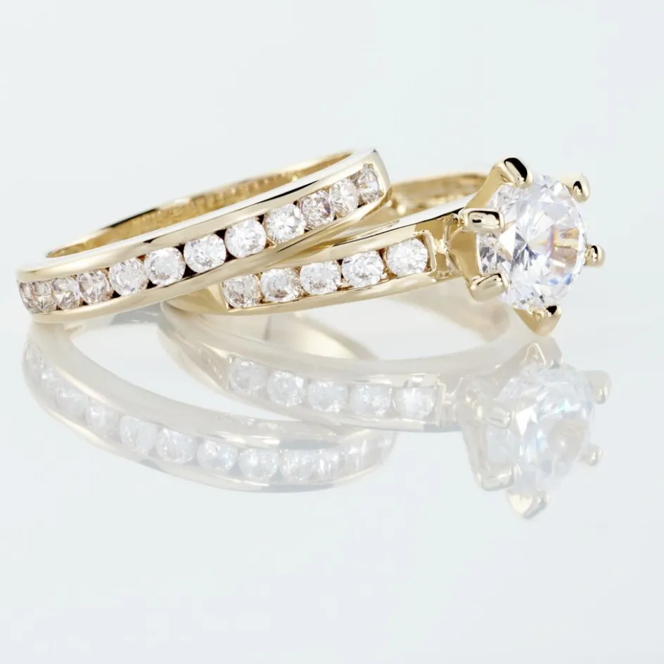 Histoire d'Or Bague Double Jeu De Zirconium* Bagues|Bagues Avec Pierre