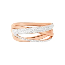 Online Histoire d'Or Bague Elodea or rose diamant