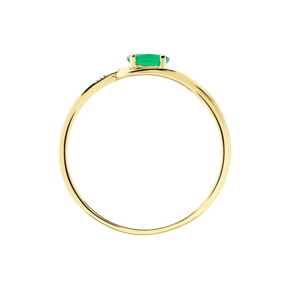 Histoire d'Or Bague Emotion Or Jaune Emeraude Diamant* Bagues|Bagues Avec Pierre