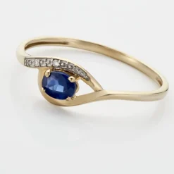 Discount Histoire d'Or Bague Emotion Diamant or jaune saphir