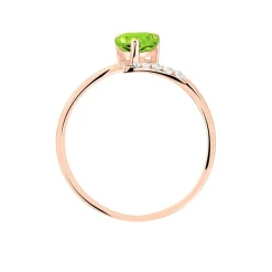 Outlet Histoire d'Or Bague Eva Or Rose Péridot Et Diamant